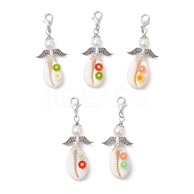 ABS Plastic Imitation Pearl Pendant Docorations HJEW-JM03694-01-1