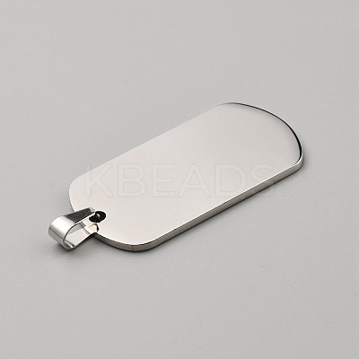 201 Stainless Steel Mirror Polished Finish Stamping Blank Tag Pendants STAS-WH0043-30P-1