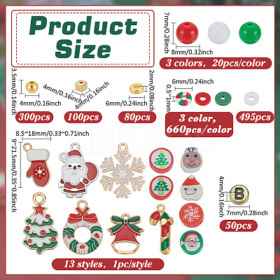 Christmas Theme DIY Jewelry Making Findings Kits DIY-PH0032-75-1