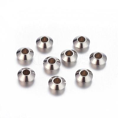 Tarnish Resistant 201 Stainless Steel Bicone Spacer Beads STAS-Q174-01-1