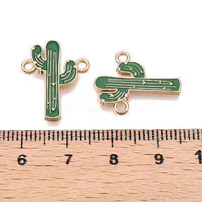 Rack Plating Alloy See Greem Enamel Connector Charms ENAM-N056-349G-1