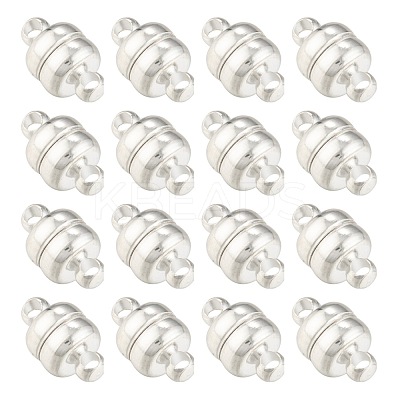 Brass Magnetic Clasps with Loops KK-H361-S-1