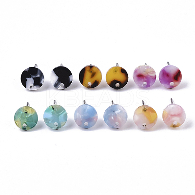 Cellulose Acetate(Resin) Stud Earring Findings KY-R022-017-1