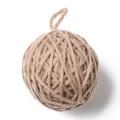 Yarn Knitted Christmas Ball Ornaments AJEW-P106-01F-1