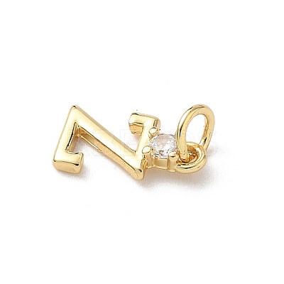 Brass Pave Clear Cubic Zirconia Charms KK-A273-01G-Z-1