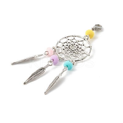 Tibetan Style Alloy Big Pendants HJEW-JM00497-01-1