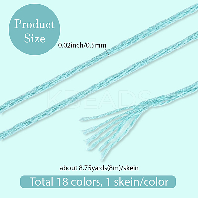 6-Ply Polyester Embroidery Floss OCOR-WH20074-01B-01-1