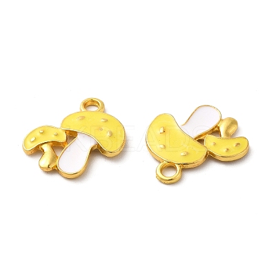 Rack Plating Alloy Enamel Pendants ENAM-F146-09G-1