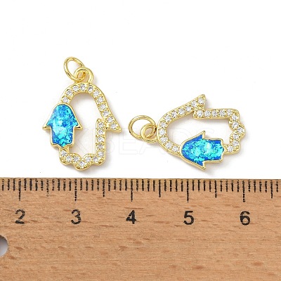 Brass Micro Pave Cubic Zirconia Pendants KK-A197-01G-1