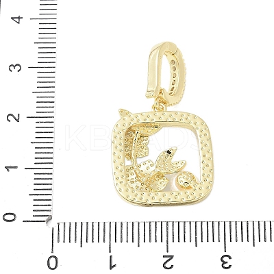 Brass Enamel Pendants KK-F886-03G-11-1