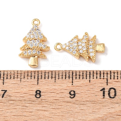 Brass Micro Pave Clear Cubic Zirconia Pendants KK-A284-17A-G-1