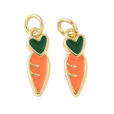 Brass Enamel Pendants KK-C110-23A-G-1