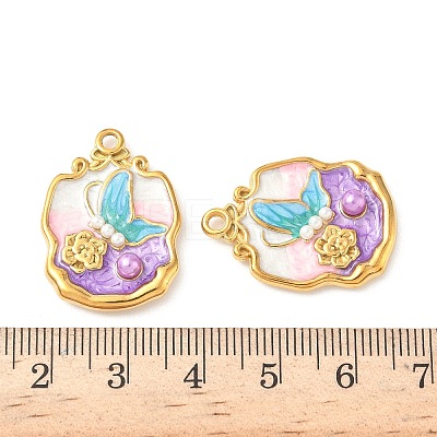 304 Stainless Steel Enamel Pendants STAS-I346-01G-01-1