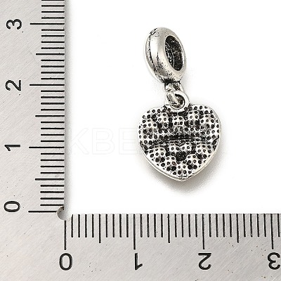 Rack Plating Alloy Crystal Rhinestone European Dangle Charms PALLOY-A009-17AS-1