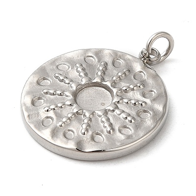 Non-Tarnish 304 Stainless Steel Pendant Cabochon Settings STAS-K263-45P-1