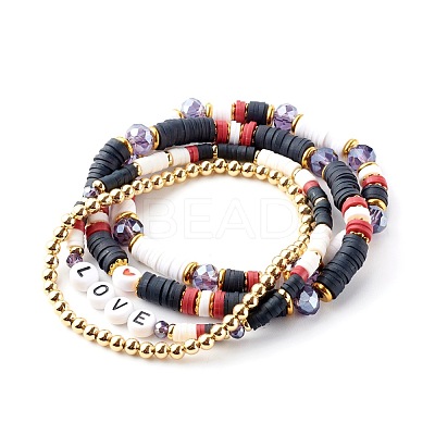 Stretch Beaded Bracelets Sets BJEW-JB06203-1