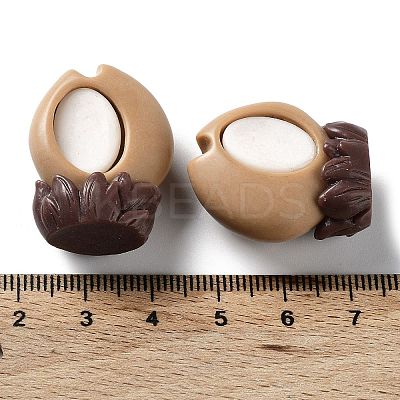 3D Animal Ear Opaque Resin Cabochons CRES-P029-B02-1