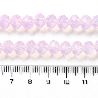 Baking Paint Transparent Glass Beads Strands X-DGLA-A034-J8MM-D09-1