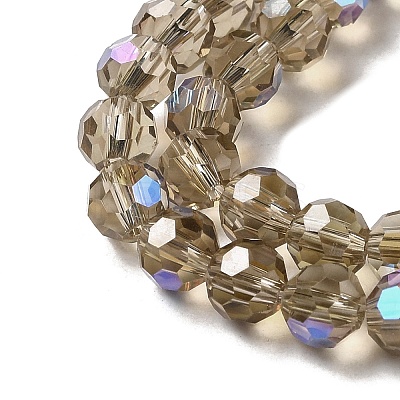 Electroplate Transparent Glass Beads Strands EGLA-A035-T6mm-L16-1