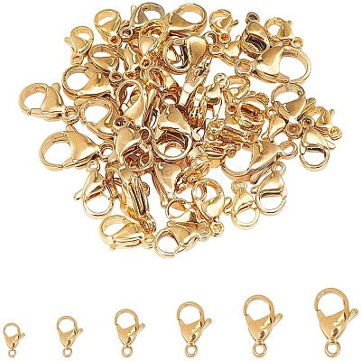 304 Stainless Steel Lobster Claw Clasps STAS-UN0004-27G-1