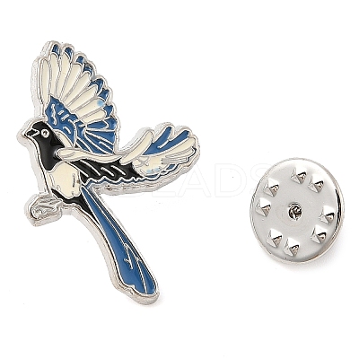 Bird Platinum Alloy Enamel Brooches JEWB-I035-08P-03-1