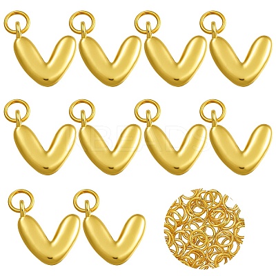 10Pcs Rack Plating Brass Pendants KK-SZ0002-55G-V-1