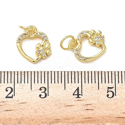 Brass Micro Pave Cubic Zirconia Pendants KK-I379-15G-07-1