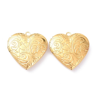 Ion Plating(IP) 304 Stainless Steel Locket Pendants STAS-P291-06G-1