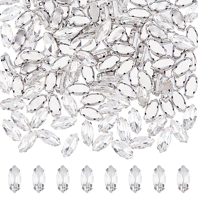 120Pcs Horse Eye Sew on Rhinestone RGLA-DC0001-07B-1
