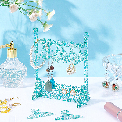 Transparent Acrylic Earring Display Stands EDIS-PH0001-27B-1