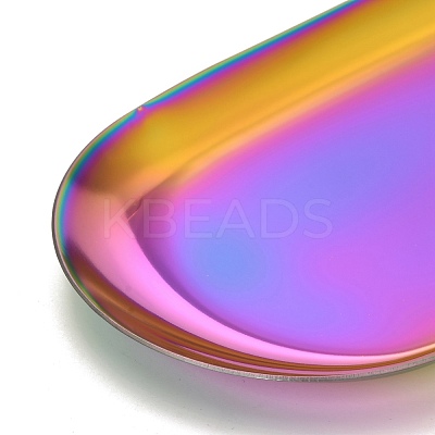 Oval 430 Stainless Steel Jewelry Display Plate STAS-P289-03MC-1