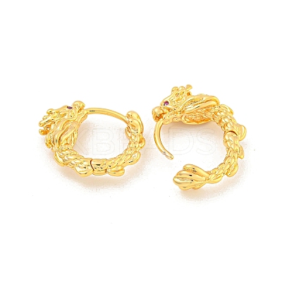 Brass Micro Pave Cubic Zirconia Hoop Earrings for Women EJEW-K286-03G-1