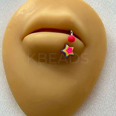 316L Surgical Stainless Steel with Acrylic Lip Rings FS-WG019E1-09-1