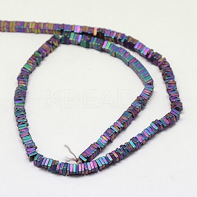 Electroplate Non-magnetic Synthetic Hematite Heishi Beads Strands G-J171B-4x4mm-M-1