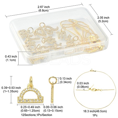 DIY 12 Constellations Necklace Making Kit DIY-YW0006-51-1