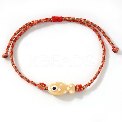 Handmade Porcelain Fish Charm Adjustabale Bracelets XD8221-2-1