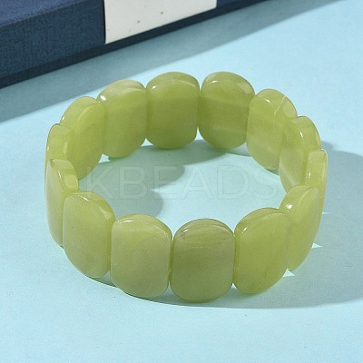 Natural Lemon Quartz Beads Stretch Bracelets for Women Men BJEW-I323-02Q-1