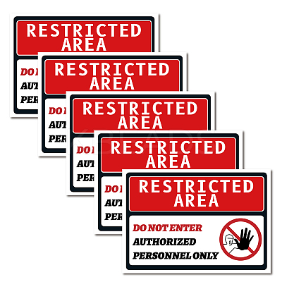 Waterproof PVC Warning Sign Stickers DIY-WH0237-009-1
