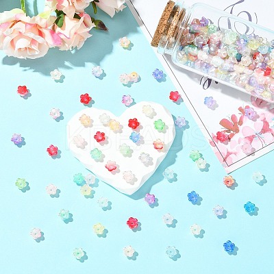 500Pcs ABS Plastic Bead Caps OACR-CJ0002-70-1