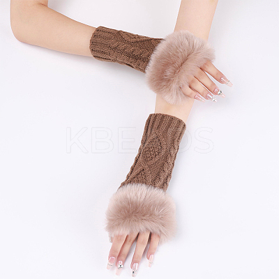 Polyacrylonitrile Fiber Yarn Knitting Fingerless Gloves COHT-PW0001-15F-1