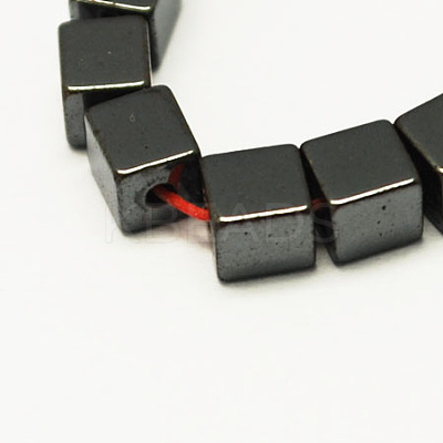 Non-magnetic Synthetic Hematite Beads Strands X-G-S079-6mm-1