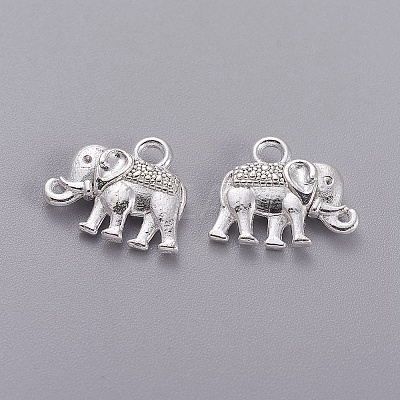 Vintage Elephant Charms PALLOY-ZN-47017-S-FF-1