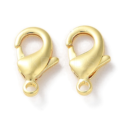 Rack Plating Brass Lobster Claw Clasps KK-F090-27G-02-1