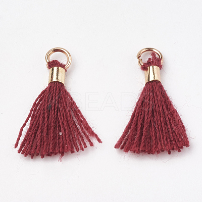 Polycotton(Polyester Cotton) Tassel Pendant Decorations FIND-S275-20G-1