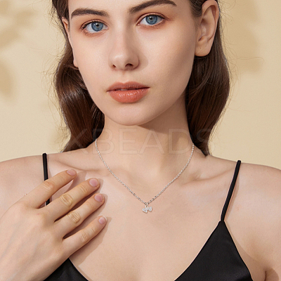 10Pcs 2 Colors Rack Plating Brass & Clear Cubic Zirconia Pendants KK-HS0001-11-1