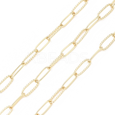 Rack Plating Brass Paperclip Chains CHC-K013-06A-1