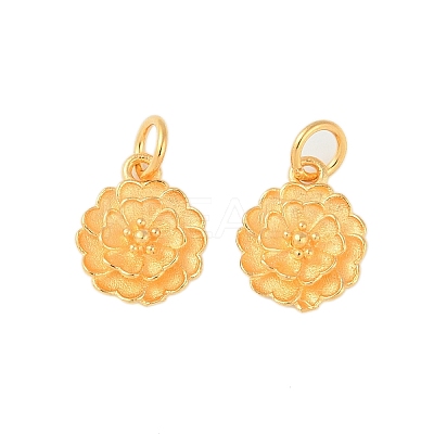 925 Sterling Silver Flower Charms with Jump Rings & 925 Stamp STER-P060-03G-1