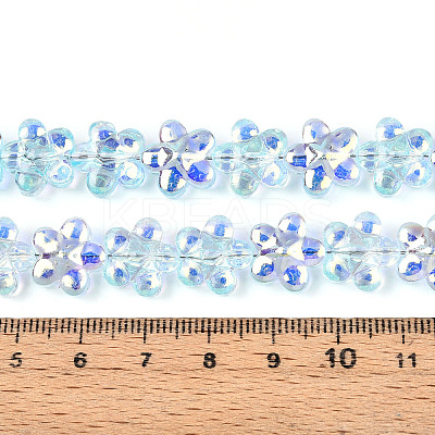 Transparency Electroplate Glass Beads Strands GLAA-T023-38A-06-1