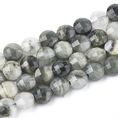 Natural Green Rutilated Quartz Beads Strands G-T108-08-1