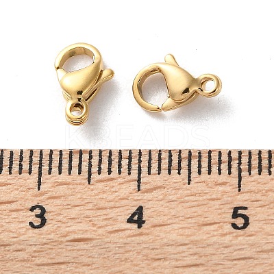 304 Stainless Steel Lobster Claw Clasps X-STAS-V007-01A-G-1